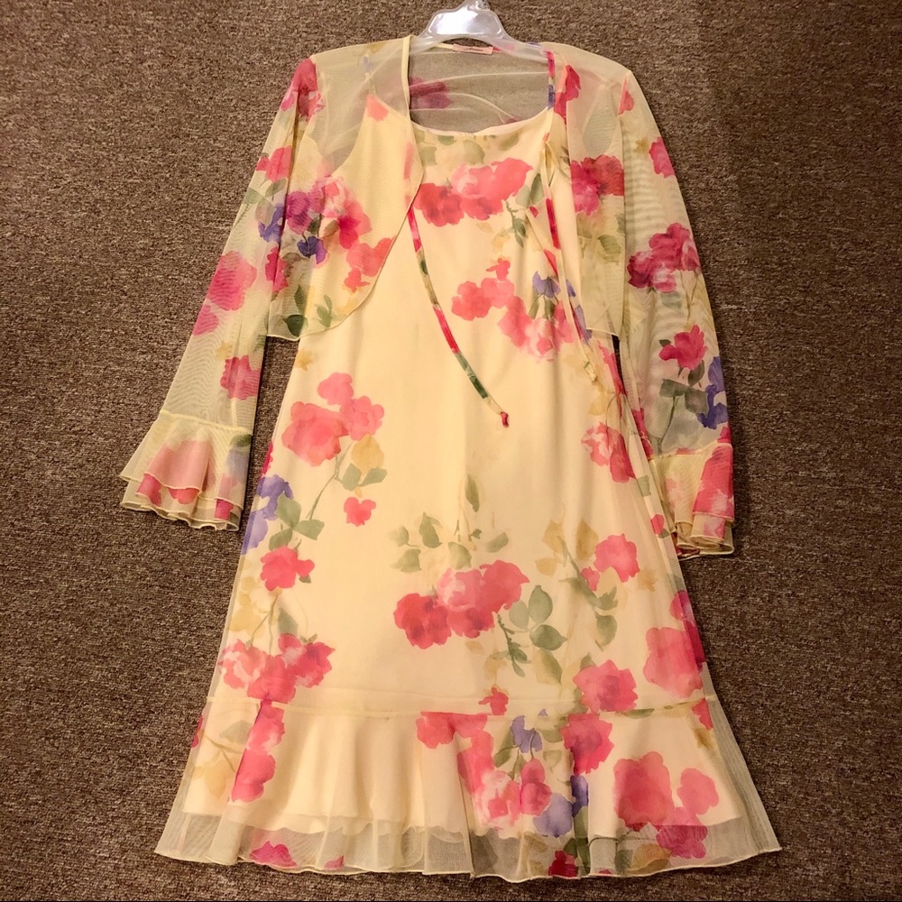 Girls 14/16 Alessia designer yellow dress